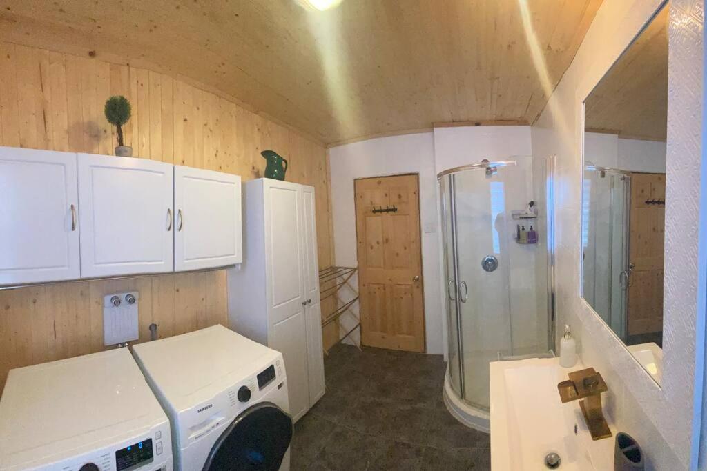 Le Jazz- Chalet Rustique/Chic Avec Spa Notre-Dame-Des-Bois Exterior foto
